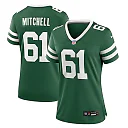 Zennovawear Max Mitchell 61 New York Jets Women's Team Game Jersey - Legacy Green