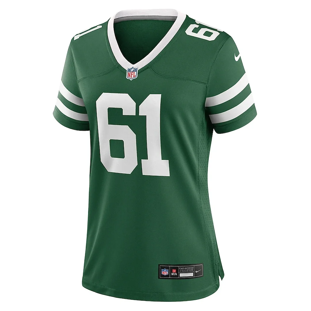 Zennovawear Max Mitchell 61 New York Jets Women's Team Game Jersey - Legacy Green