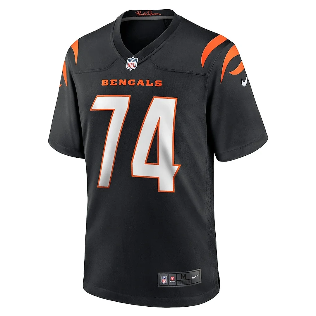 Zennovawear Max Scharping 74 Cincinnati Bengals Team Game Men Jersey - Black