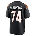 Zennovawear Max Scharping 74 Cincinnati Bengals Team Game Men Jersey - Black