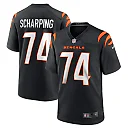 Zennovawear Max Scharping 74 Cincinnati Bengals Team Game Men Jersey - Black