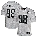 Zennovawear Maxx Crosby 98 Las Vegas Raiders 2024 Salute to Service Game YOUTH Jersey - Arctic Camo