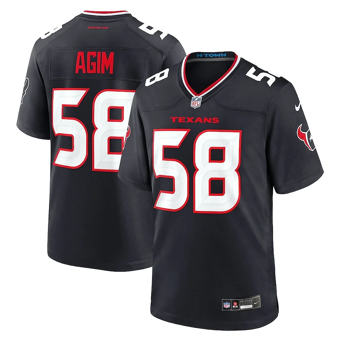 Zennovawear McTelvin Agim 58 Houston Texans Team Game Men Jersey - Navy