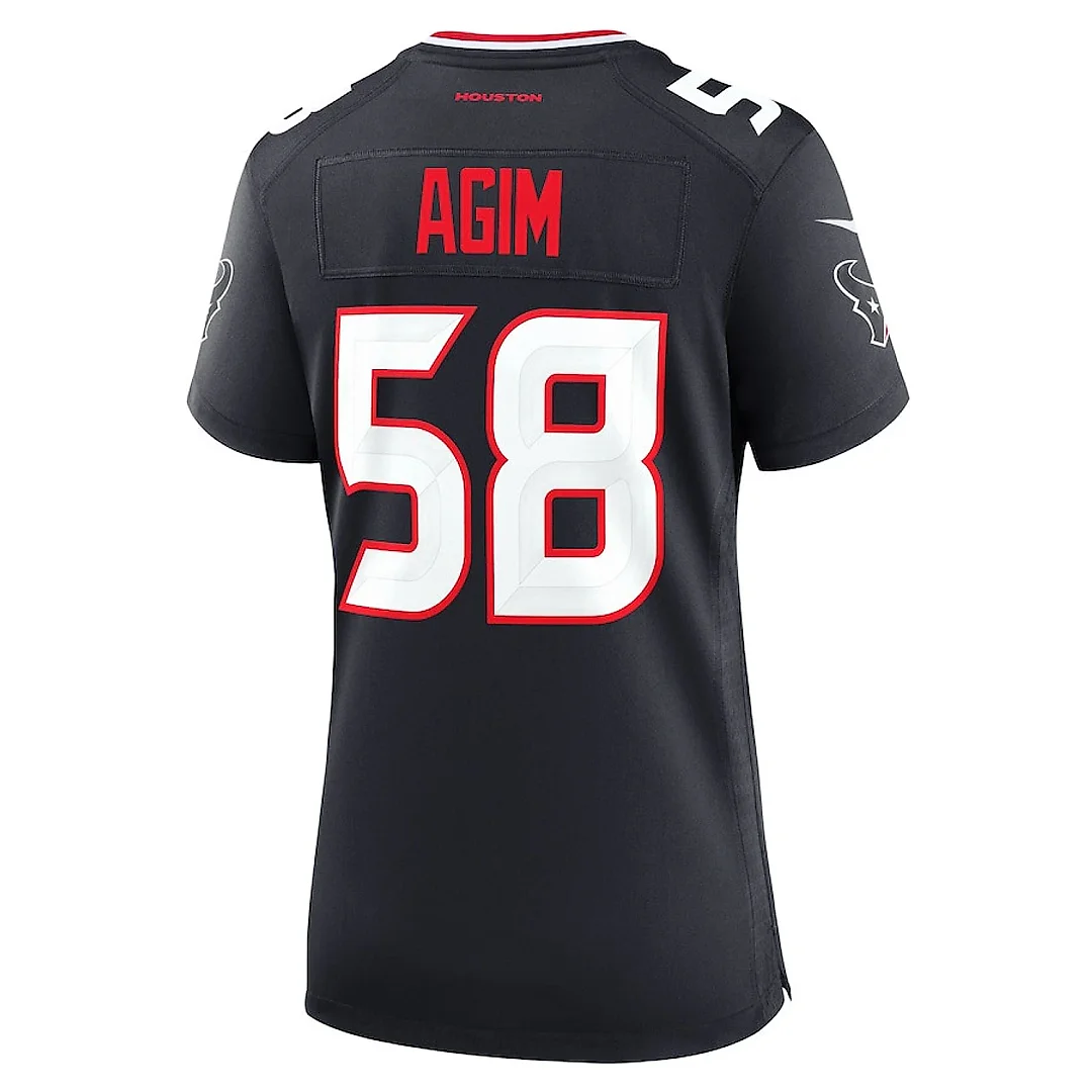 Zennovawear McTelvin Agim 58 Houston Texans Women Team Game Jersey - Navy