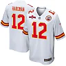 Zennovawear Mecole Hardman 12 Kansas City Chiefs AFC Champions Patch Game Men Jersey - White