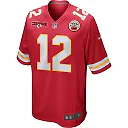 Zennovawear Mecole Hardman 12 Kansas City Chiefs AFC Champions Patch Game Men Jersey - Red
