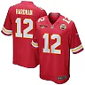 Zennovawear Mecole Hardman 12 Kansas City Chiefs AFC Champions Patch Game Men Jersey - Red