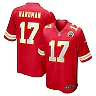 Zennovawear Mecole Hardman 17 Kansas City Chiefs Game Men Jersey - Red