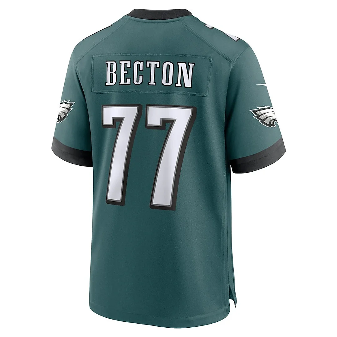 Zennovawear Mekhi Becton 77 Philadelphia Eagles Super Bowl LIX YOUTH Jersey - Midnight Green