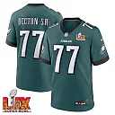 Zennovawear Mekhi Becton 77 Philadelphia Eagles Super Bowl LIX Jersey - Men's - Midnight Green