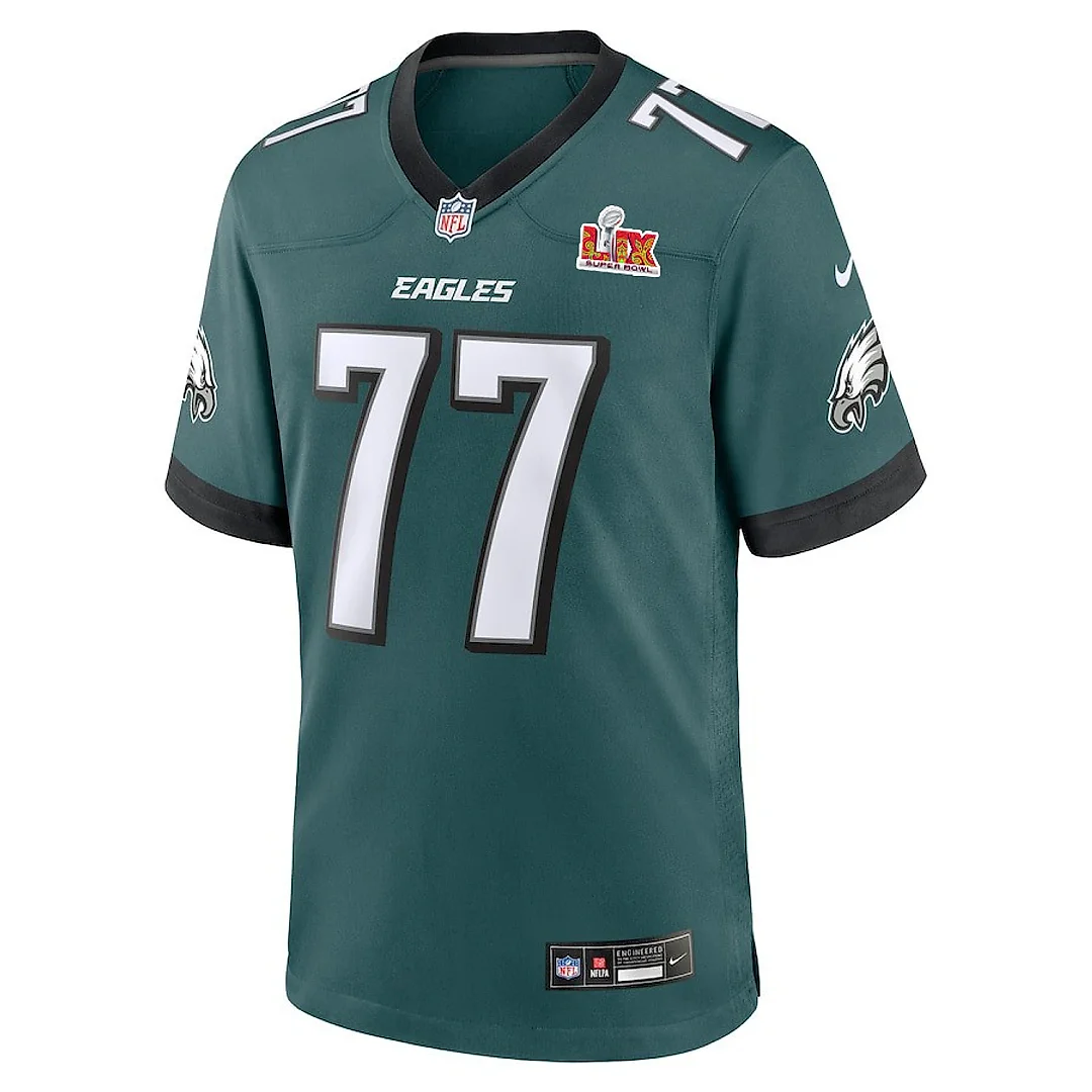 Zennovawear Mekhi Becton 77 Philadelphia Eagles Super Bowl LIX Jersey - Men's - Midnight Green