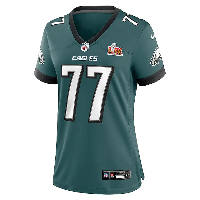 Zennovawear Mekhi Becton 77 Philadelphia Eagles Super Bowl LIX Women's Jersey - Midnight Green