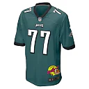 Zennovawear Mekhi Becton 77 Philadelphia Eagles Super Bowl LIX New Orleans Patch Game Men Jersey - Midnight Green
