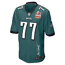 Zennovawear Mekhi Becton 77 Philadelphia Eagles Super Bowl LIX Champions Patch 'New Orleans - Where Passion Ignites' EMBROIDERED Game Men Jersey...