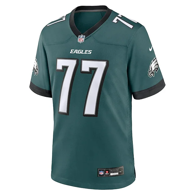 Zennovawear Mekhi Becton Sr. 77 Philadelphia Eagles Game Men Jersey - Midnight Green