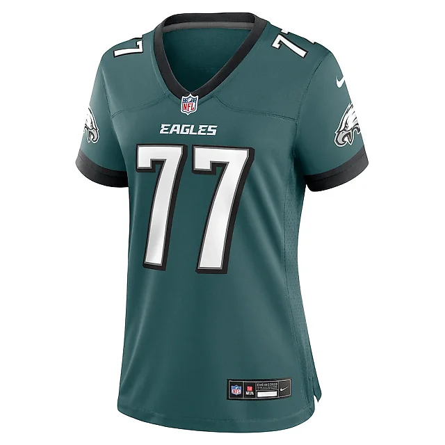 Zennovawear Mekhi Becton Sr. 77 Philadelphia Eagles Women's Game Jersey - Midnight Green