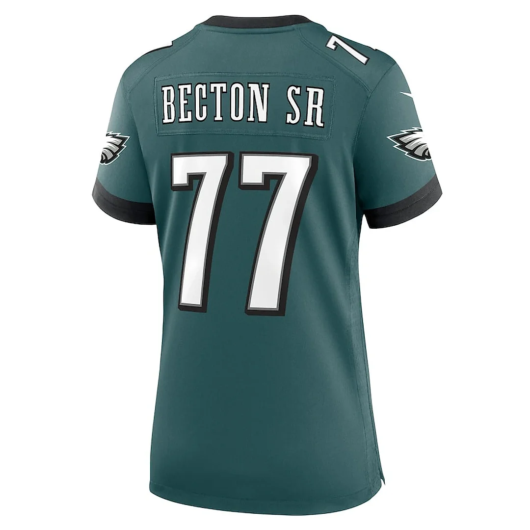 Zennovawear Mekhi Becton Sr. 77 Philadelphia Eagles Women's Game Jersey - Midnight Green