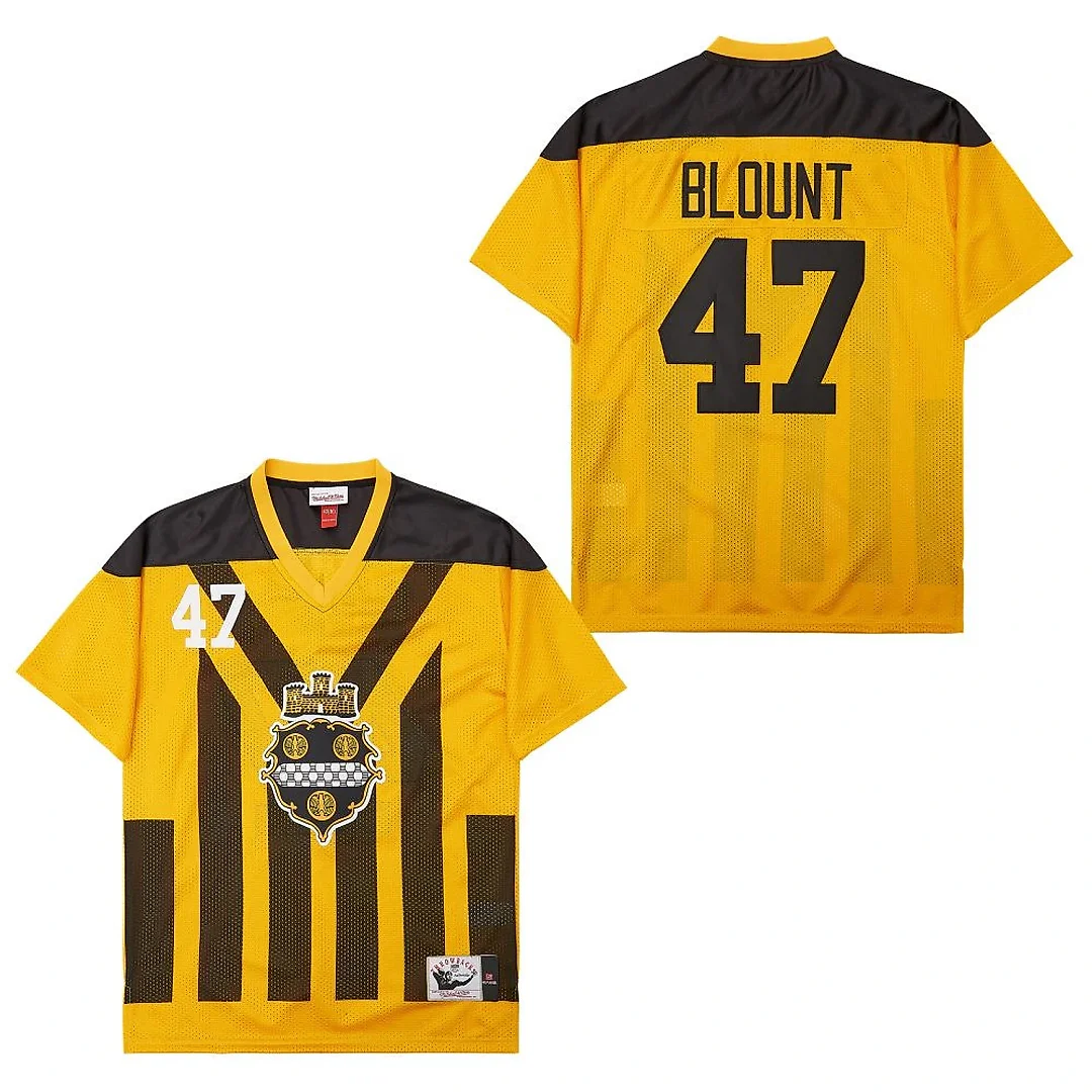 Zennovawear Mel Blount 47 Pittsburgh Steelers Retro Throwback Legacy Men Jersey - Black/Yellow