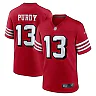 Zennovawear Men San Francisco 49ers Brock Purdy Scarlet Alternate Game Player Jersey