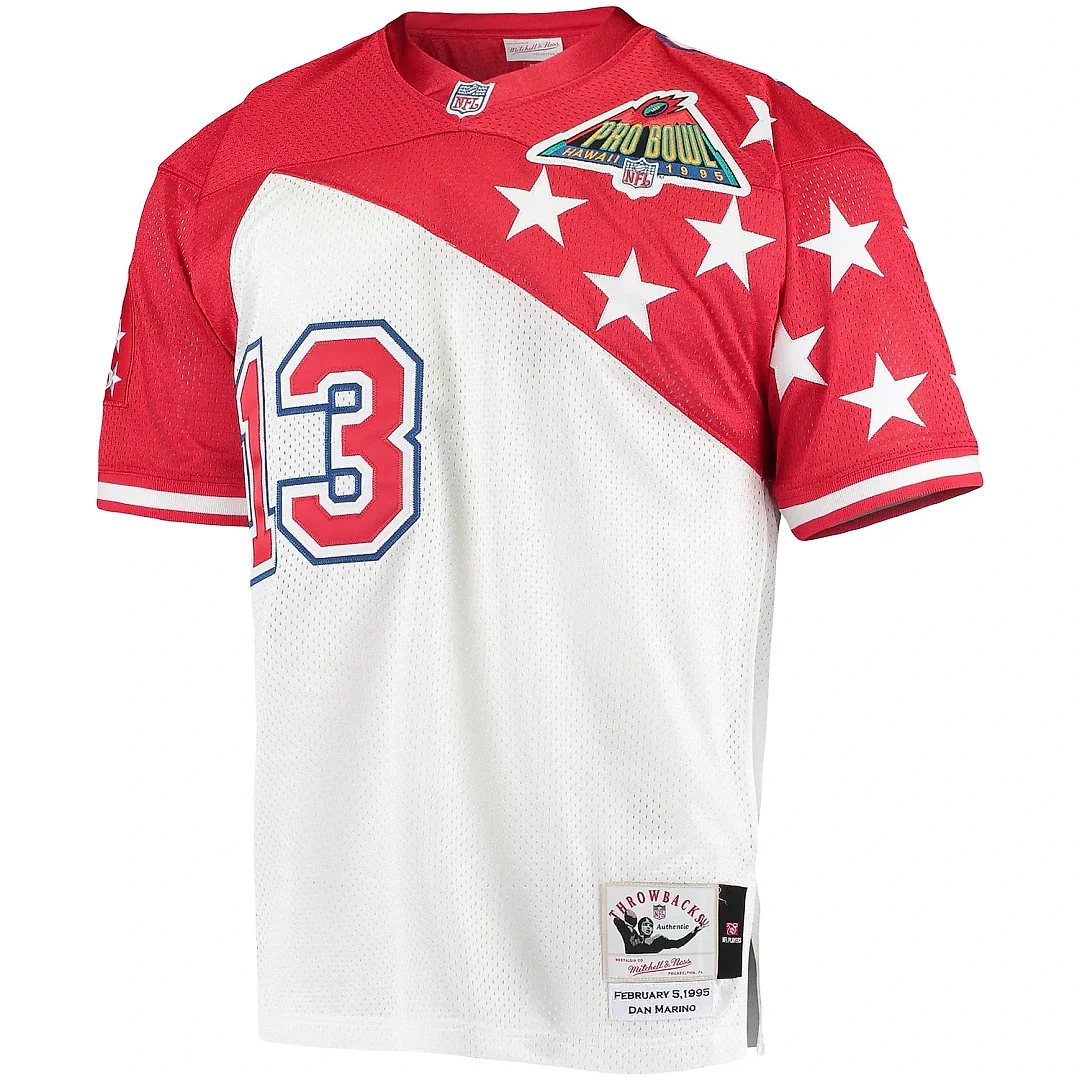 Zennovawear Men's AFC Dan Marino Mitchell & Ness White/Red 1994 Pro Bowl Jersey