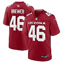 Zennovawear Men's Arizona Cardinals Aaron Brewer Cardinal Team Game Jersey