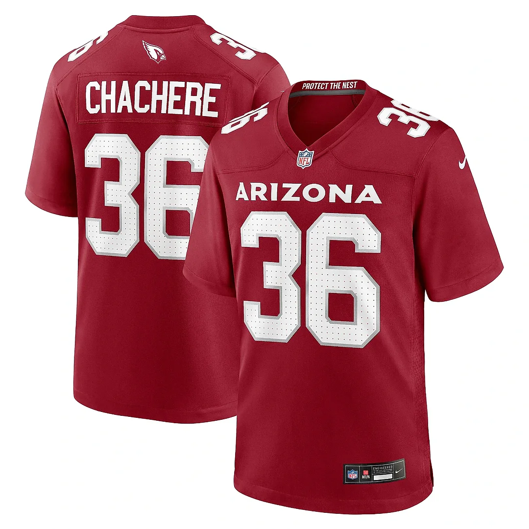 Zennovawear Men's Arizona Cardinals Andre Chachere Cardinal Team Game Jersey