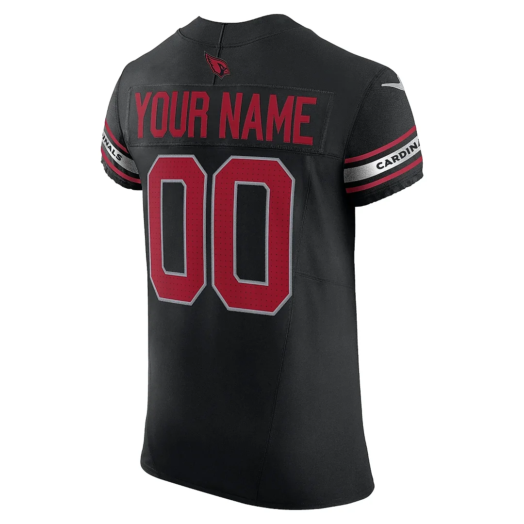 Zennovawear Men's Arizona Cardinals Black Vapor F.U.S.E. Elite Custom Jersey