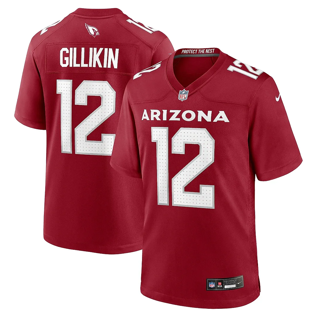 Zennovawear Men's Arizona Cardinals Blake Gillikin Cardinal Team Game Jersey