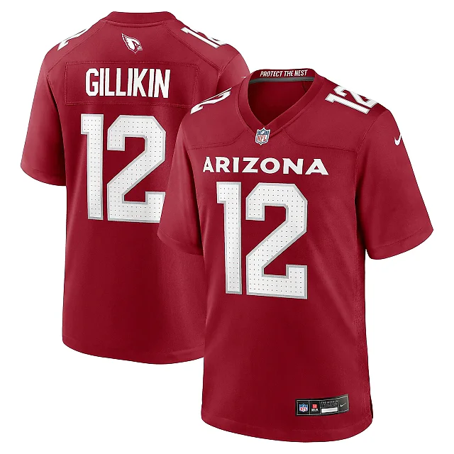 Zennovawear Men's Arizona Cardinals Blake Gillikin Cardinal Team Game Jersey