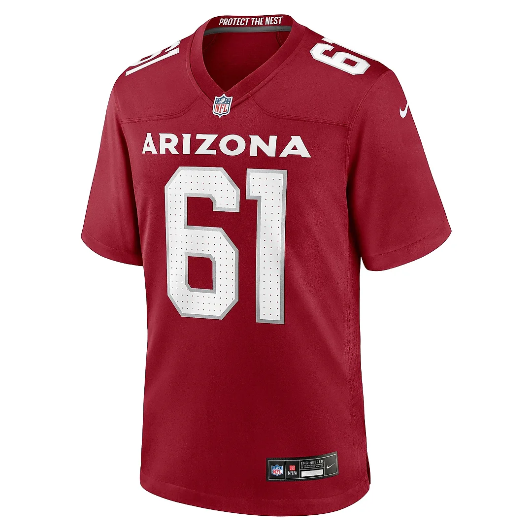 Zennovawear Men's Arizona Cardinals Carter O'Donnell Cardinal Team Game Jersey