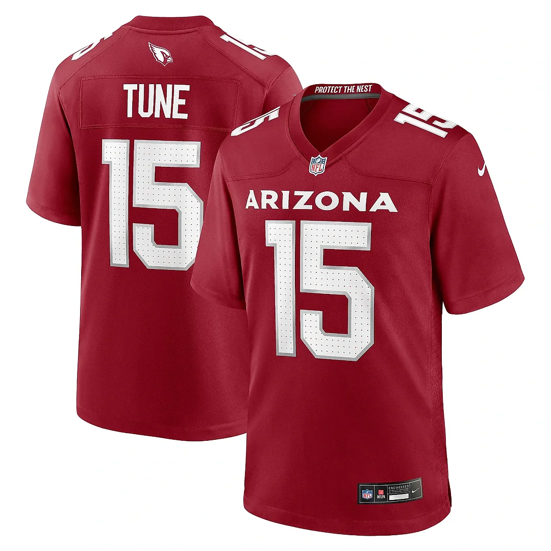 Zennovawear Men's Arizona Cardinals Clayton Tune Cardinal Game Jersey