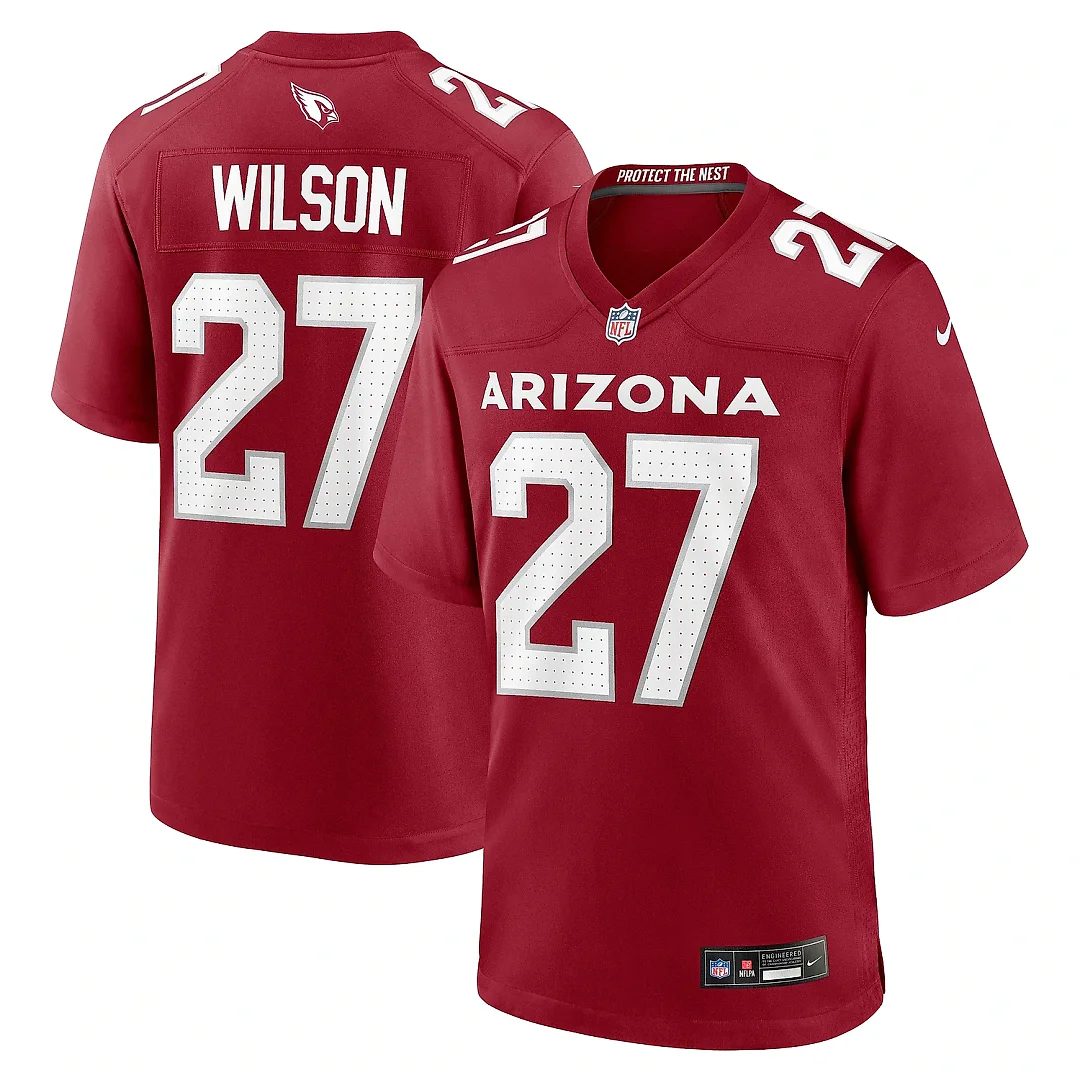 Zennovawear Men's Arizona Cardinals Divaad Wilson Cardinal Team Game Jersey
