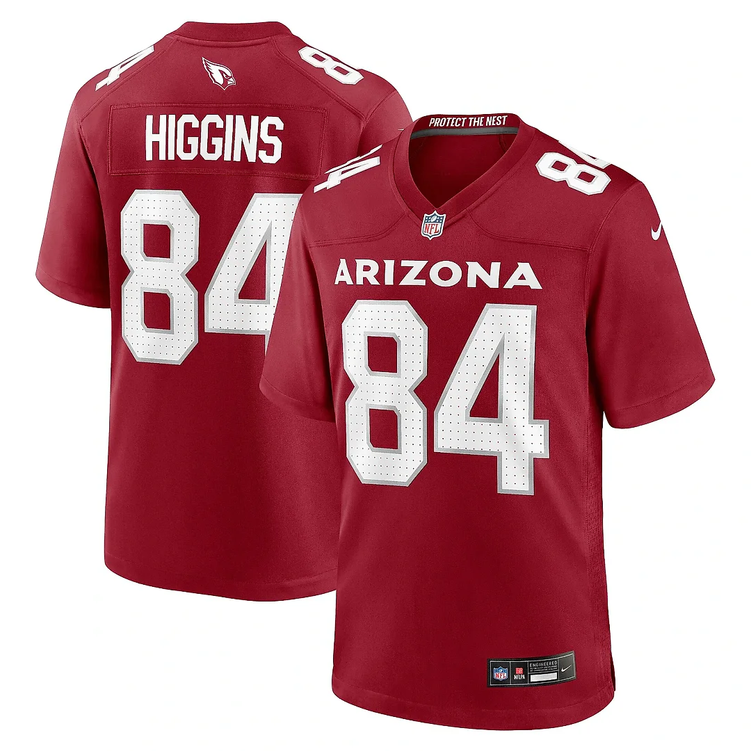 Zennovawear Men's Arizona Cardinals Elijah Higgins Cardinal Team Game Jersey