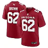 Zennovawear Men's Arizona Cardinals Evan Brown Cardinal Team Game Jersey
