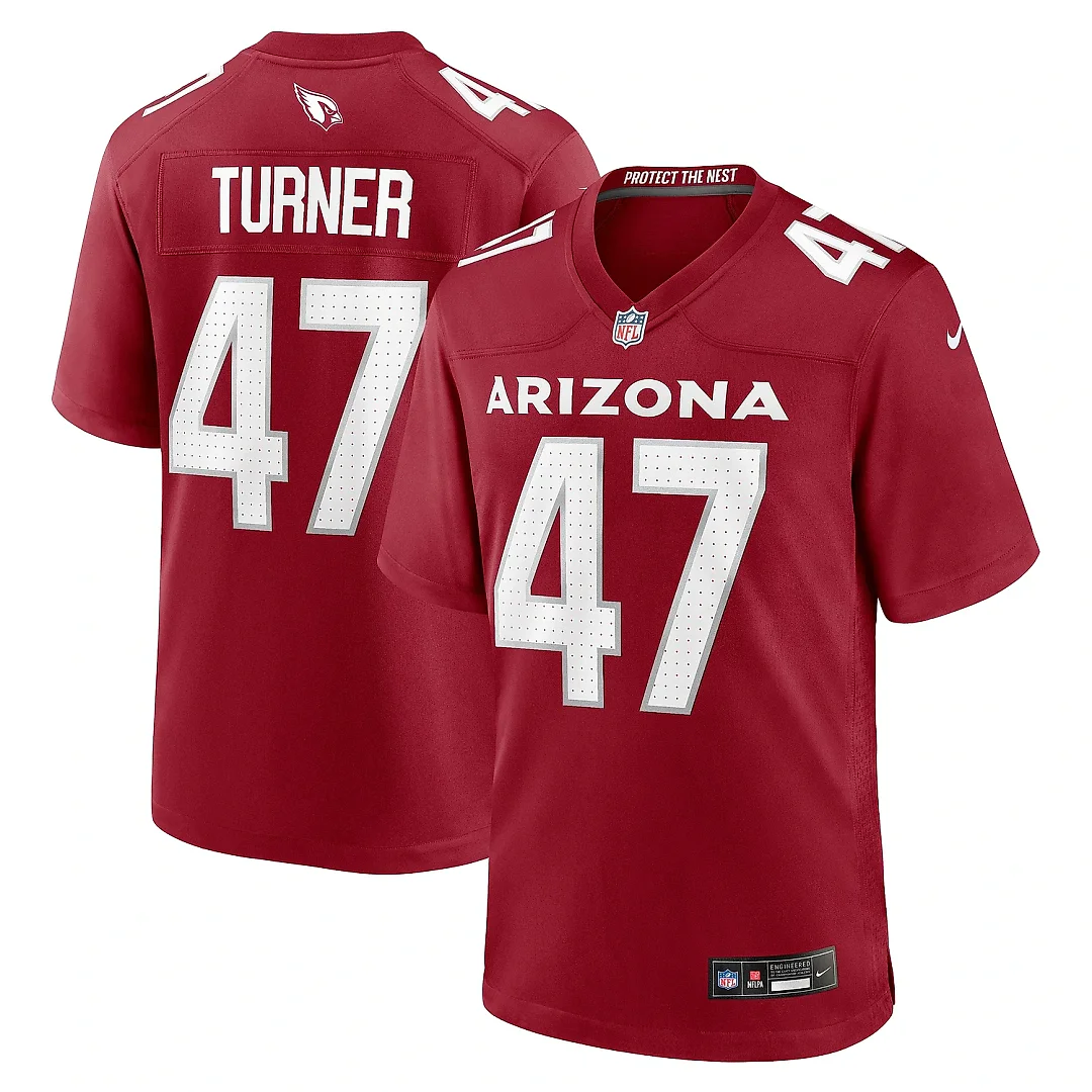 Zennovawear Men's Arizona Cardinals Ezekiel Turner Cardinal Team Game Jersey