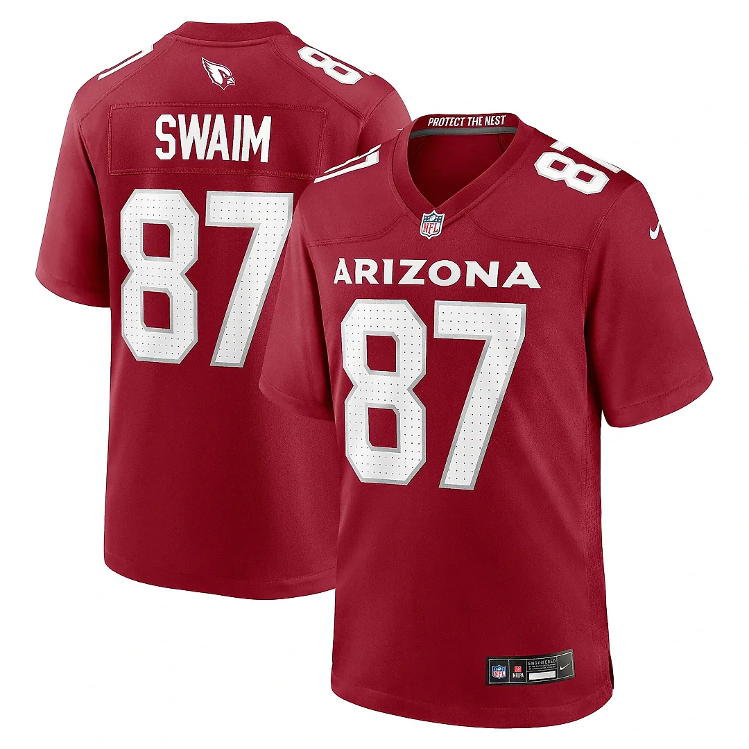 Zennovawear Men's Arizona Cardinals Geoff Swaim Cardinal Team Game Jersey
