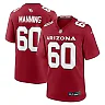 Zennovawear Men's Arizona Cardinals Ilm Manning Cardinal Team Game Jersey