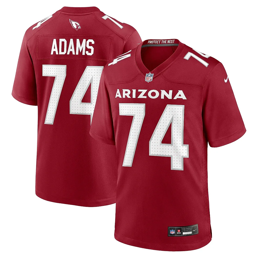 Zennovawear Men's Arizona Cardinals Isaiah Adams Cardinal Team Game Jersey