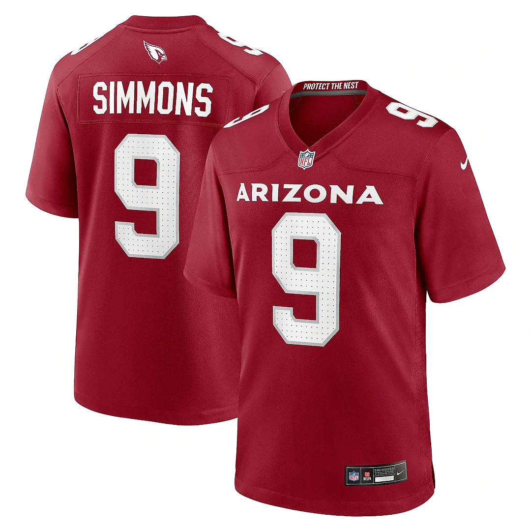 Zennovawear Men's Arizona Cardinals Isaiah Simmons Cardinal Game Player Jersey
