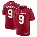 Zennovawear Men's Arizona Cardinals Isaiah Simmons Cardinal Game Player Jersey