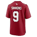 Zennovawear Men's Arizona Cardinals Isaiah Simmons Cardinal Game Player Jersey