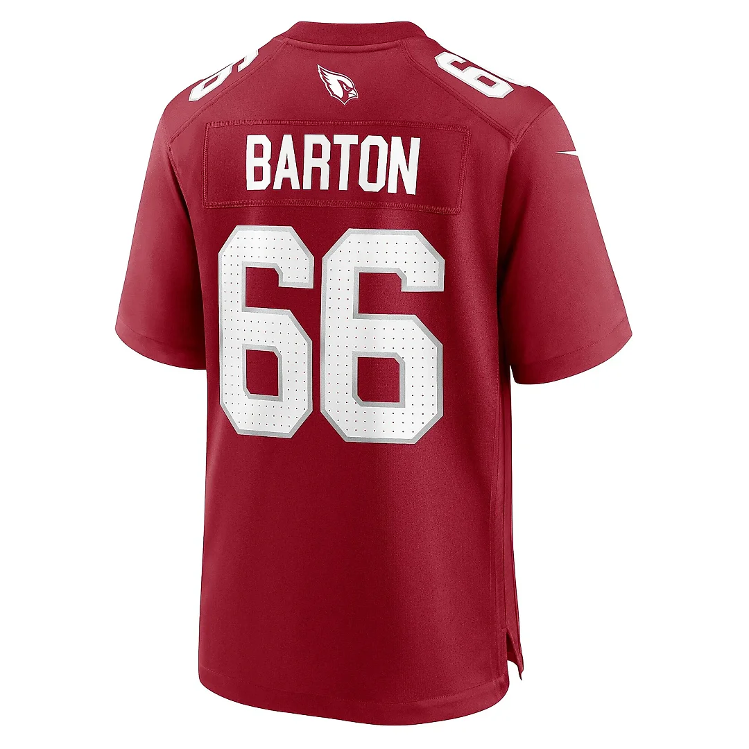 Zennovawear Men's Arizona Cardinals Jackson Barton Cardinal Team Game Jersey