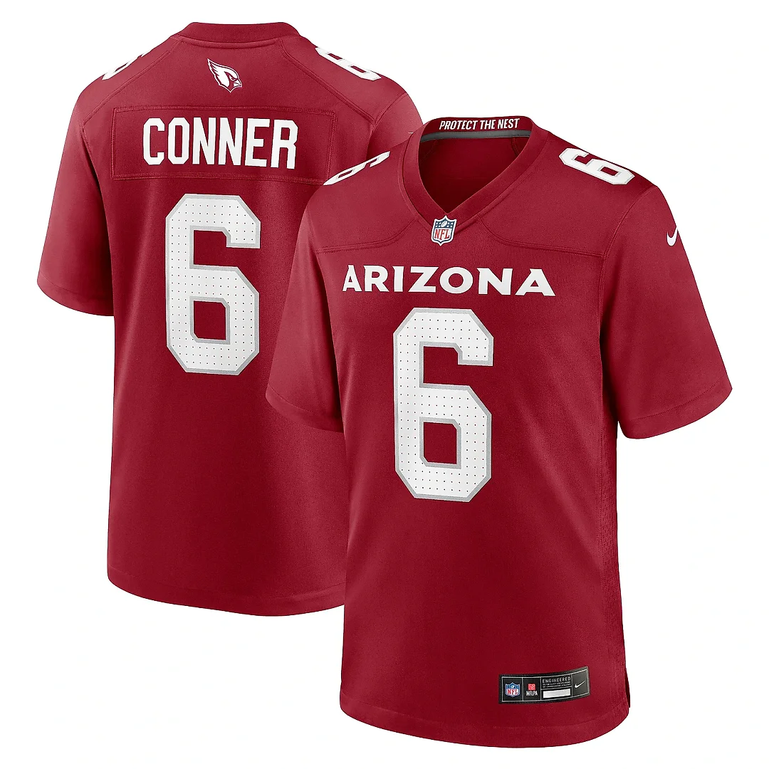 Zennovawear Men's Arizona Cardinals James Conner Cardinal Home Game Jersey