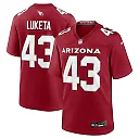 Zennovawear Men's Arizona Cardinals Jesse Luketa Cardinal Team Game Jersey