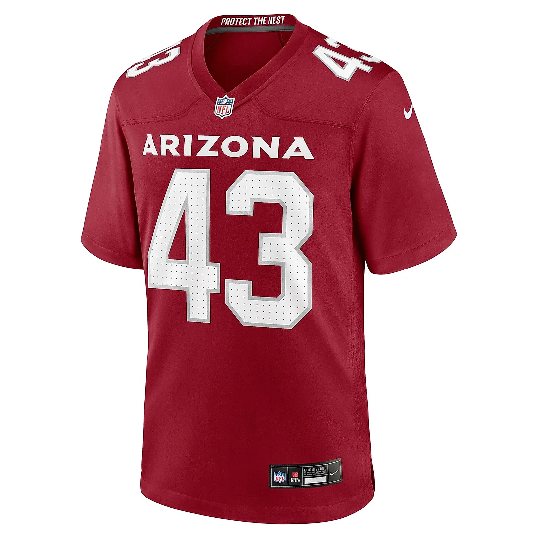 Zennovawear Men's Arizona Cardinals Jesse Luketa Cardinal Team Game Jersey