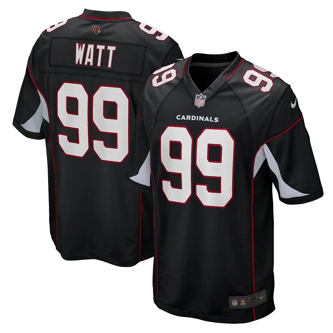 Zennovawear Men's Arizona Cardinals J.J. Watt Black Alternate Game Jersey