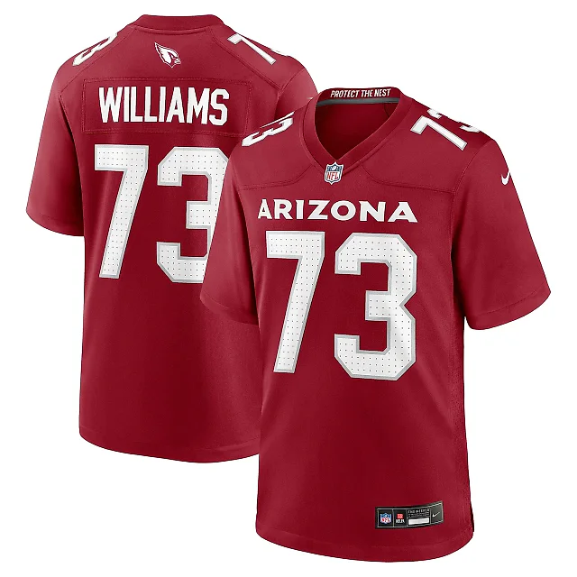 Zennovawear Men's Arizona Cardinals Jonah Williams Cardinal Team Game Jersey