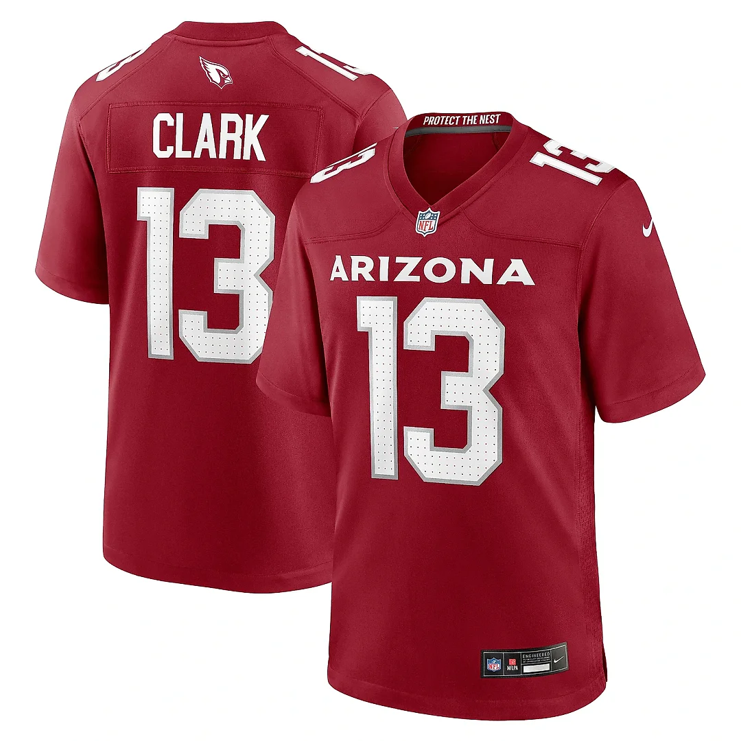 Zennovawear Men's Arizona Cardinals Kei'Trel Clark Cardinal Game Jersey