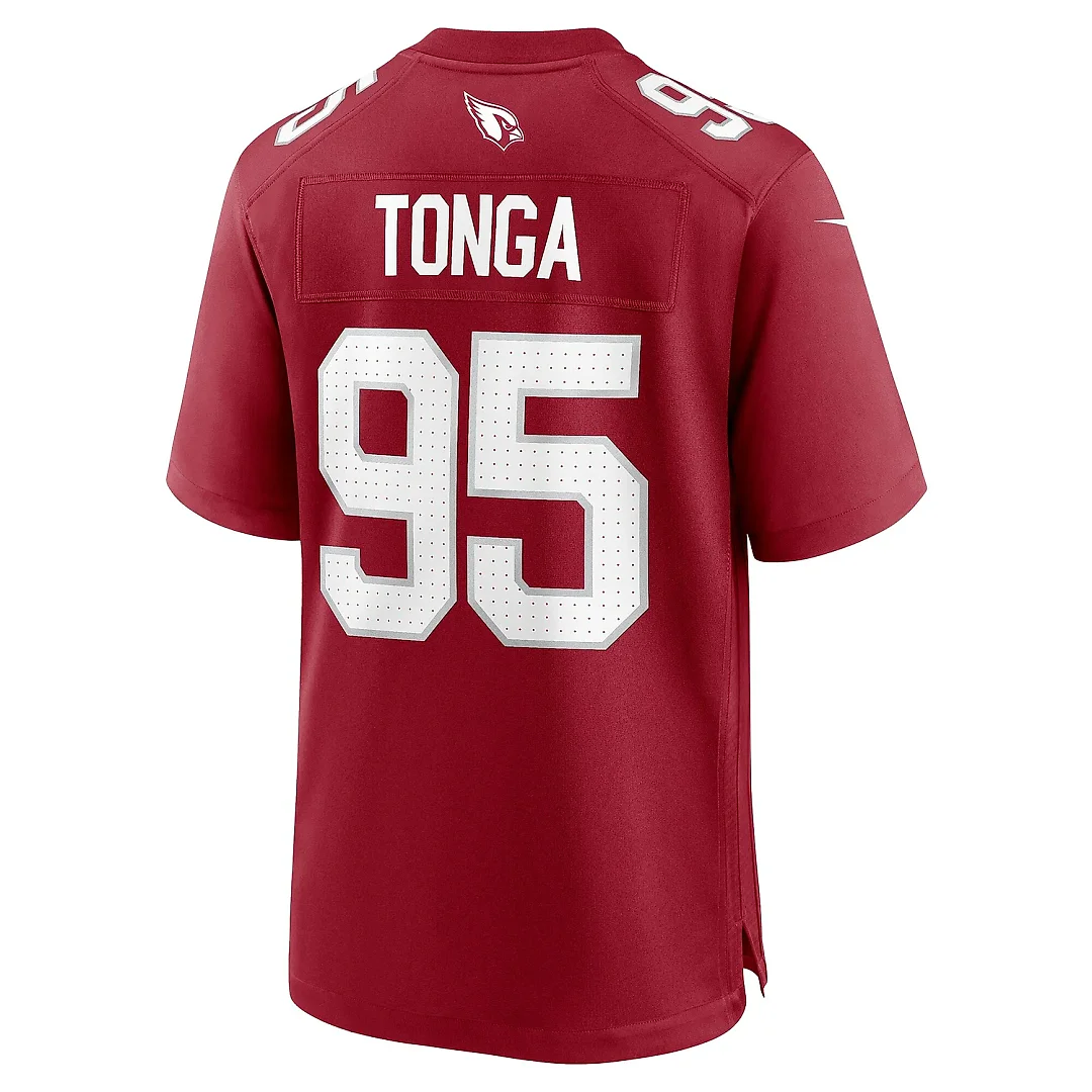 Zennovawear Men's Arizona Cardinals Khyiris Tonga Cardinal Team Game Jersey