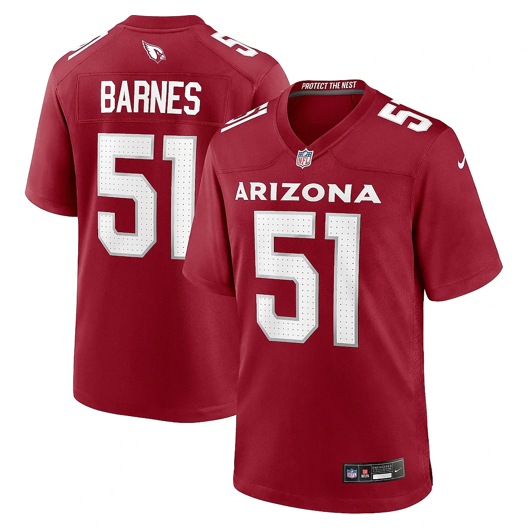 Zennovawear Men's Arizona Cardinals Krys Barnes Cardinal Team Game Jersey